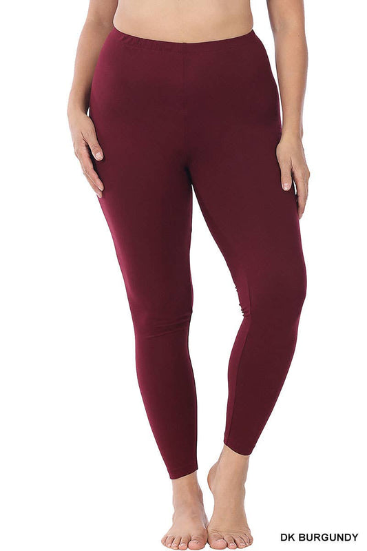 Vanilla Monkey - Plus Maroon Leggings