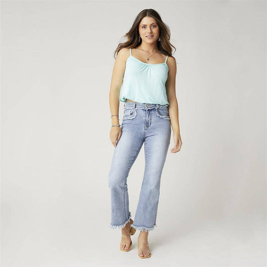Everstretch Jeans with Fringe Detail