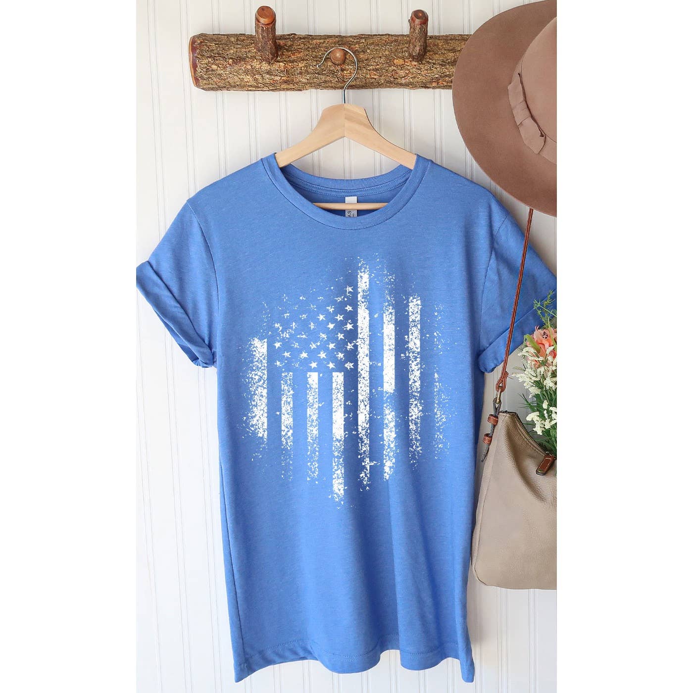 Distressed American Flag Patriot Graphic Tee